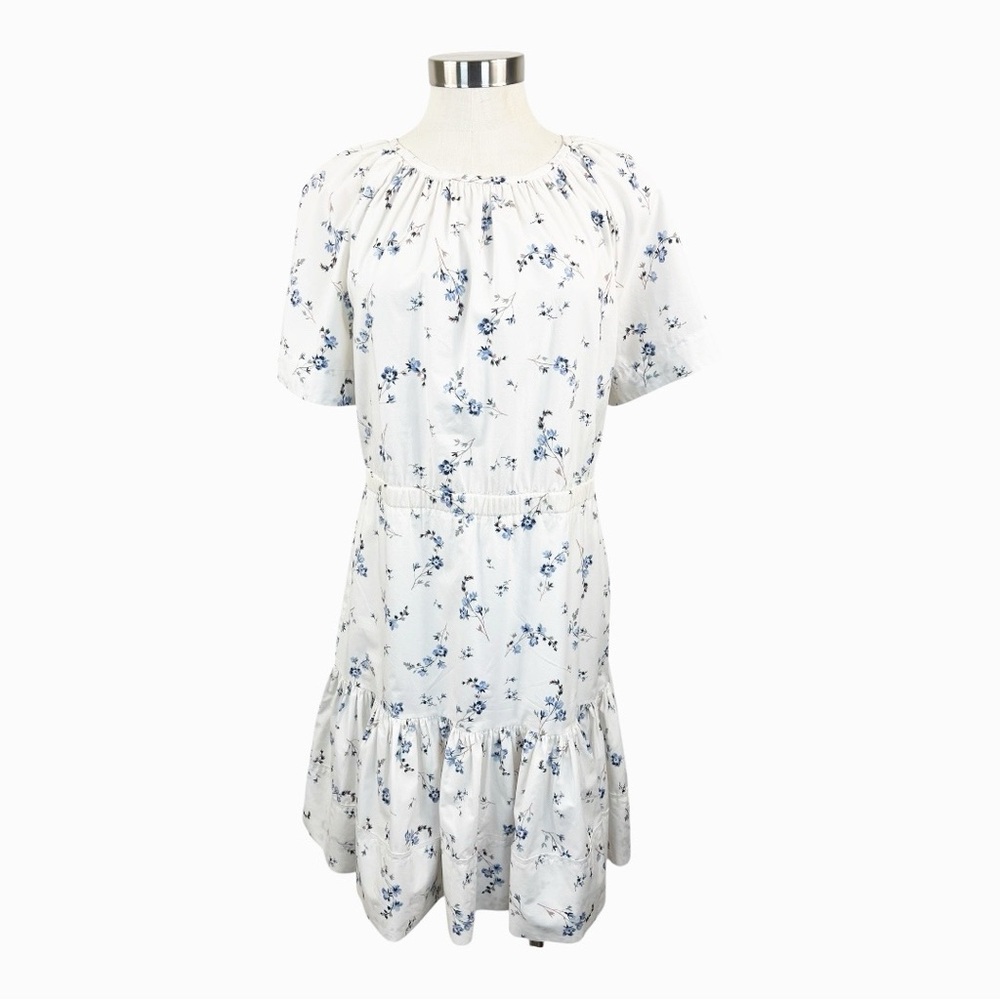 Rebecca Taylor White & Floral‎ Print Dress Size 4